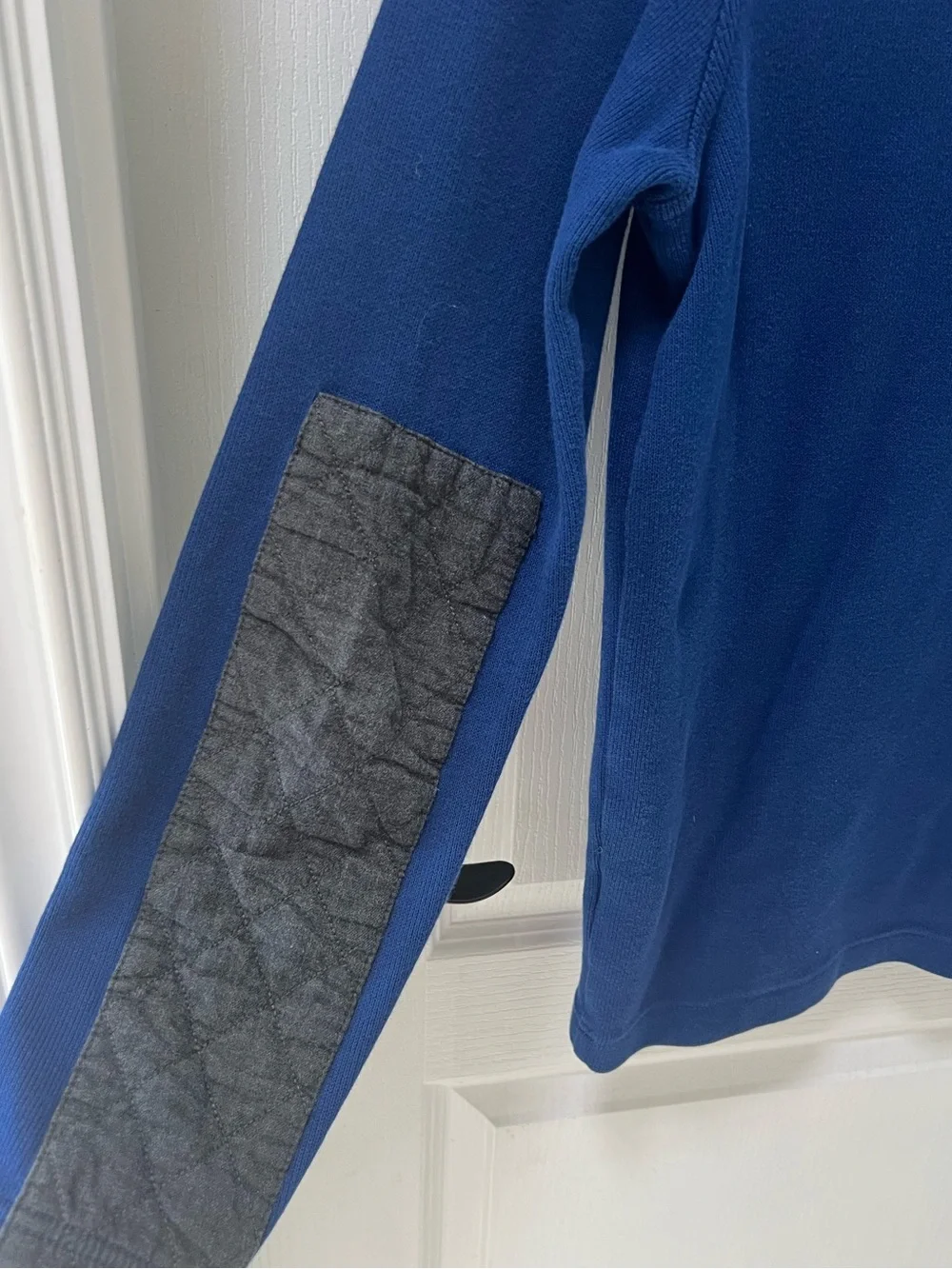 Banana Republic Military 1/4 Zip Knit Pullover Sweater Royal Blue Mens Medium